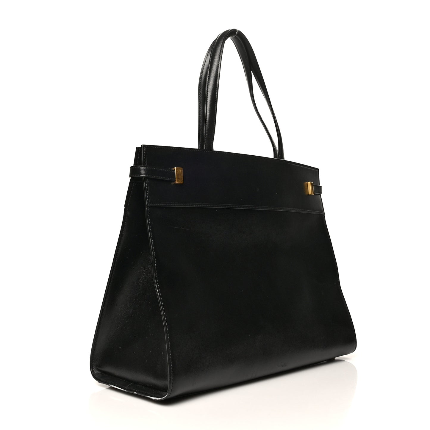 Calfskin Medium Manhattan Shopper Tote Black