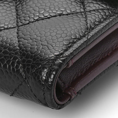 Chanel Caviar Quilted Compact Flap Wallet Black 9 of 10