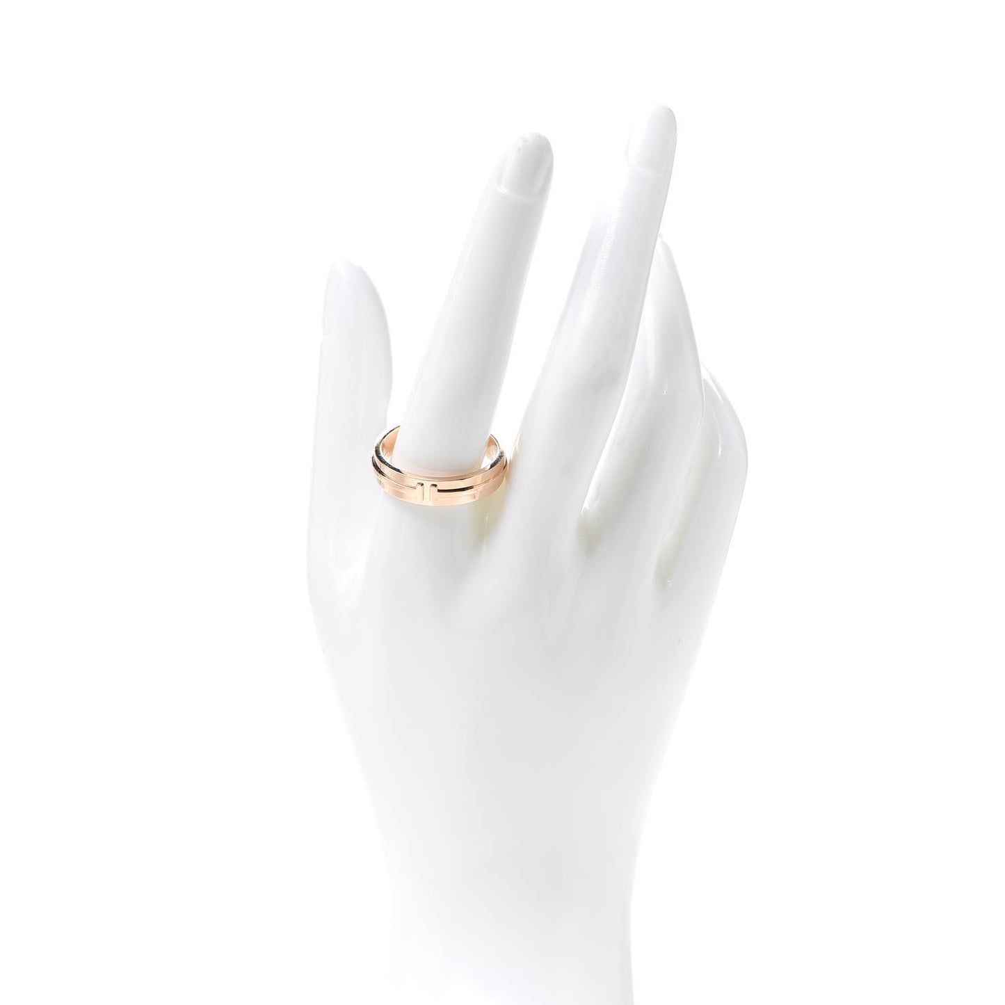 18K Rose Gold T Wide Ring 66 11.5