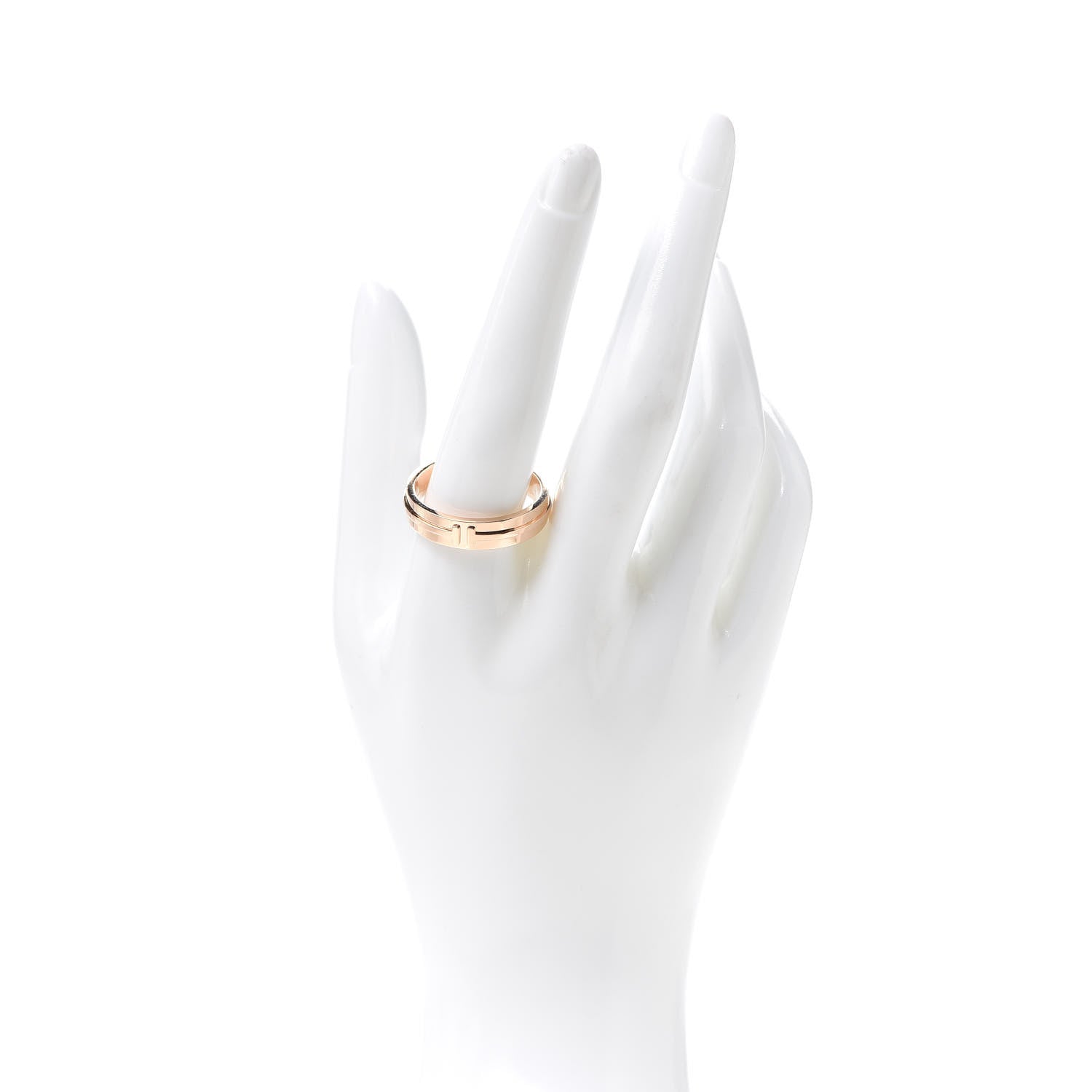 Tiffany 18K Rose Gold T Wide Ring 66 11.5 2 of 5