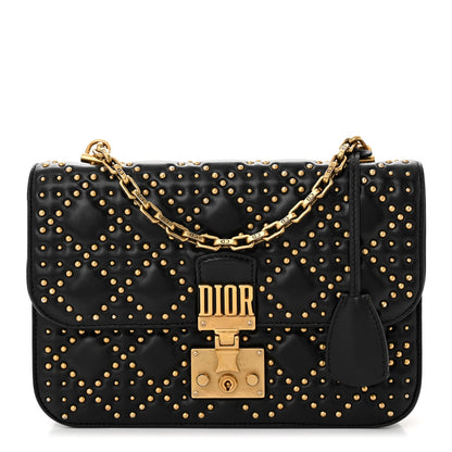 Christian Dior Lambskin Cannage Studded Large Dioraddict Flap Bag Black 1 of 10