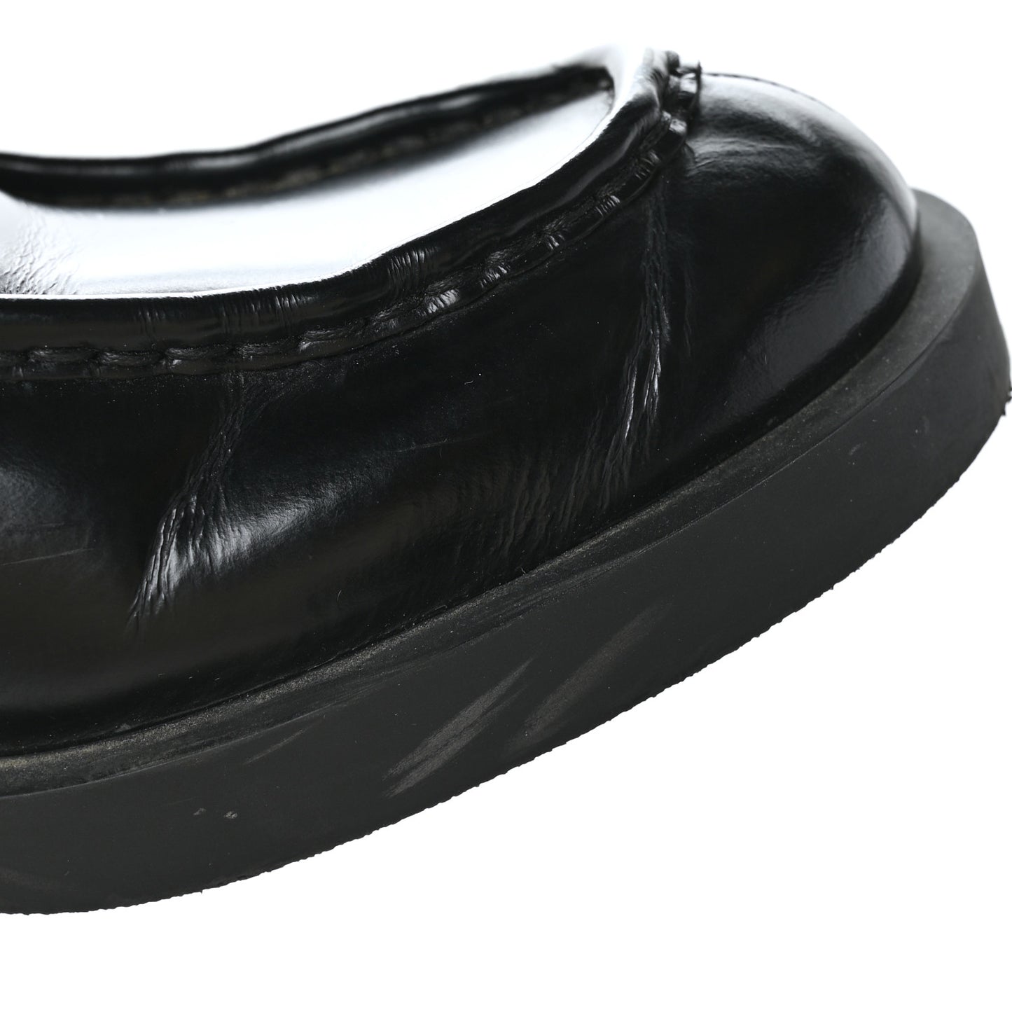 Spazzolato Metal Triangle Logo 40mm Loafer Mules 39.5 Black