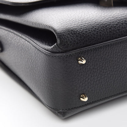 Gucci Dollar Calfskin Interlocking G Top Handle Shoulder Bag Black 5 of 8