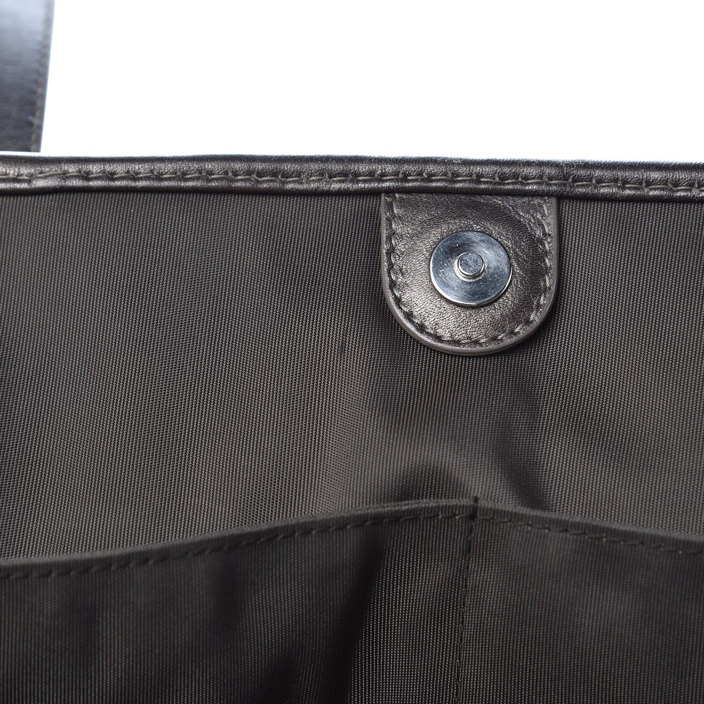 Coated Canvas Cannage Large Panarea Tote Grey
