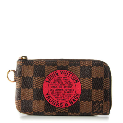 Louis Vuitton Damier Ebene Complice Trunks and Bags Key Pouch Red 1 of 7