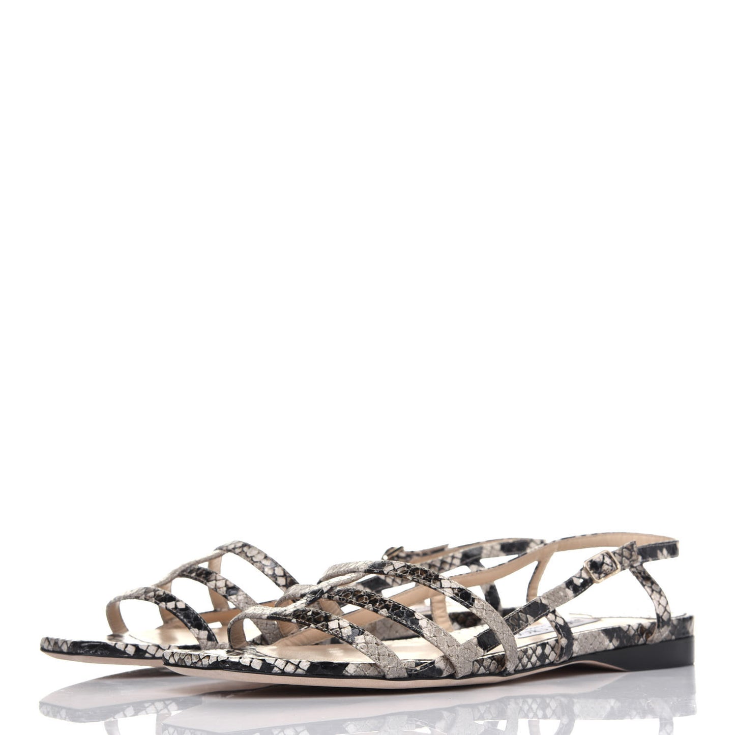 Snakeskin Arien Sandals 40 Natural