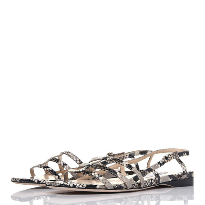 Jimmy Choo Snakeskin Arien Sandals 40 Natural 3 of 8