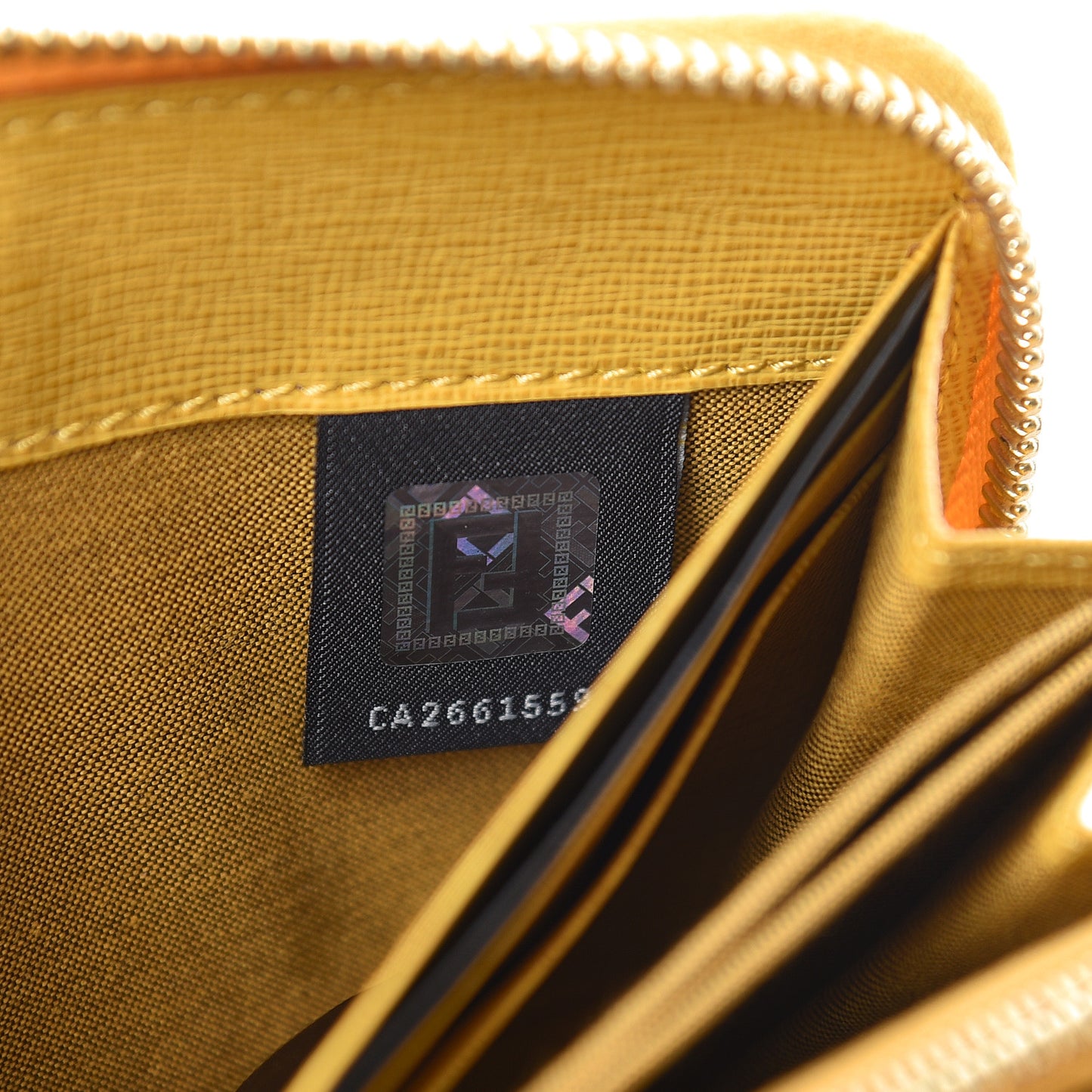 Vitello Elite Zip Around Wallet Yellow