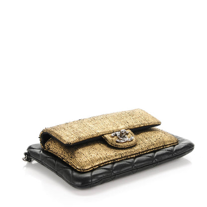 Chanel Lambskin Mineral Nights Wristlet Gold Black 4 of 8