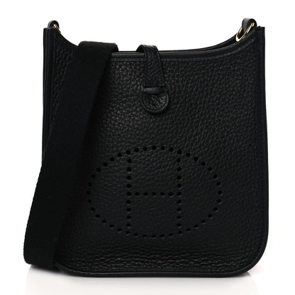 Hermes Taurillon Clemence Evelyne TPM Black 1 of 11
