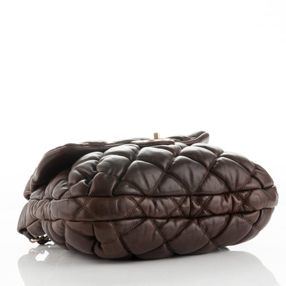 Chanel Lambskin Bubble Quilt Flap Brown 4 of 8
