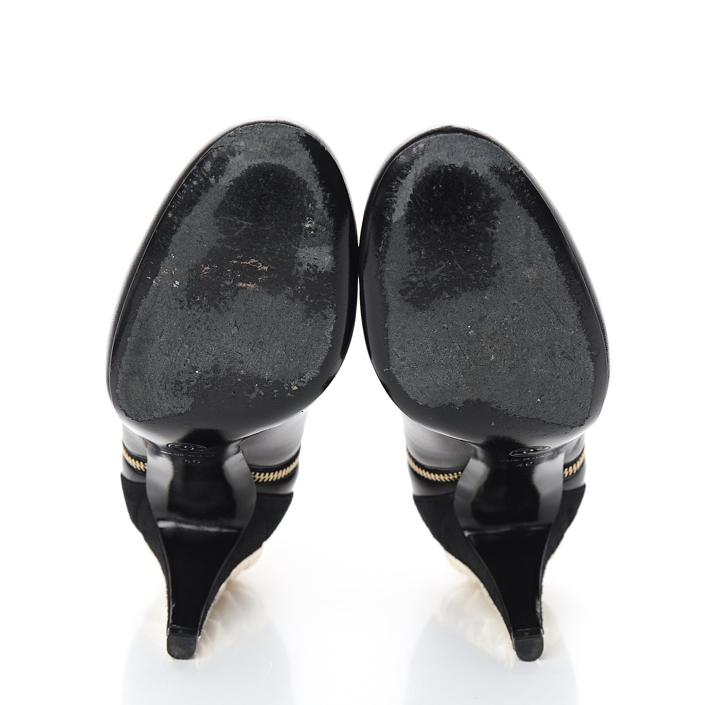 Lambskin Suede CC Short Boots 40 Black