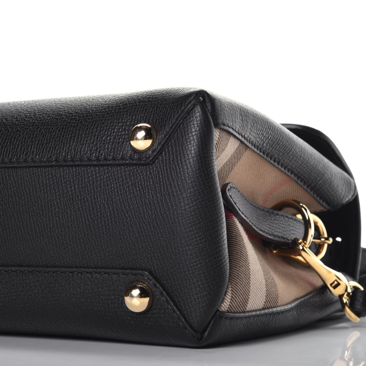 Burberry Derby Calfskin House Check Small Camberley Black 9 of 9