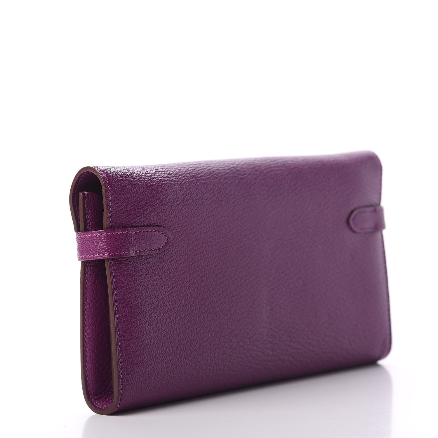 Hermes Chevre Mysore Kelly Longue Wallet Anemone 2 of 9