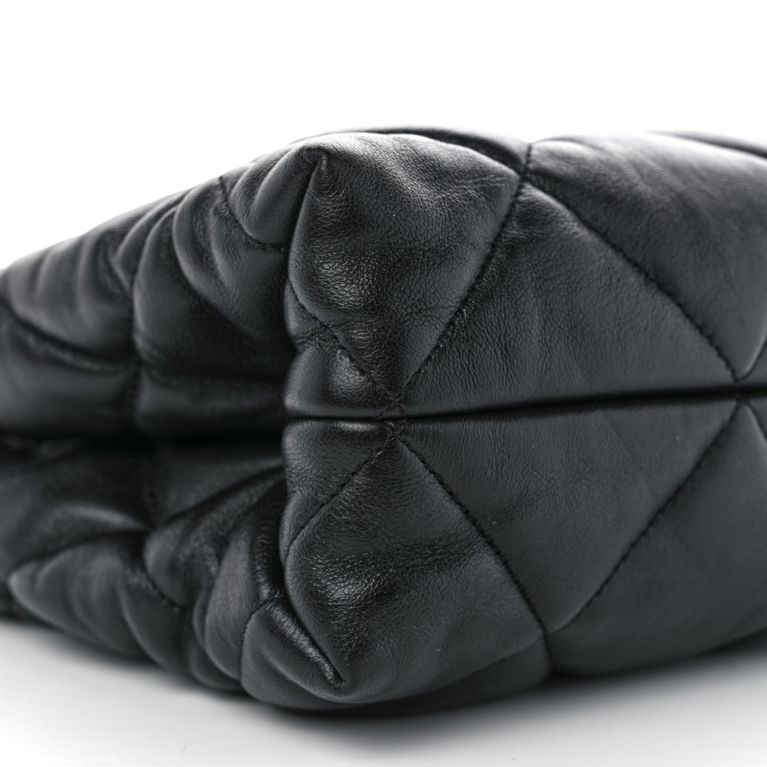 Chanel Lambskin Quilted Small Shopping Bag Black 9 of 10
