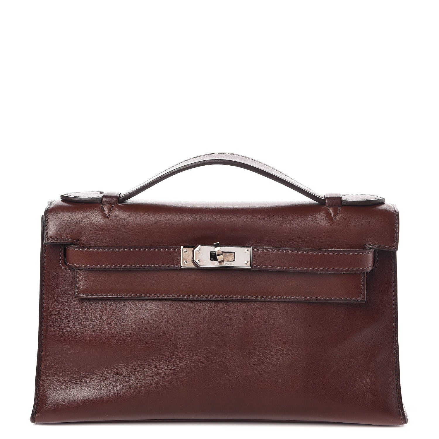 Hermes Evercalf Kelly Pochette Clutch Havane 1 of 25