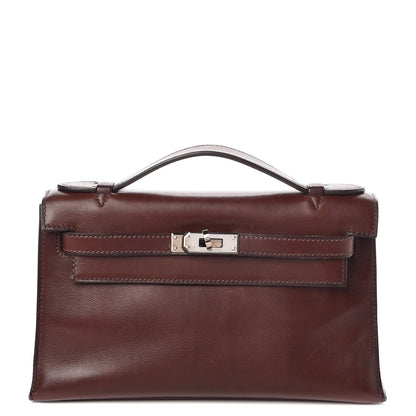 Hermes Evercalf Kelly Pochette Clutch Havane 1 of 25