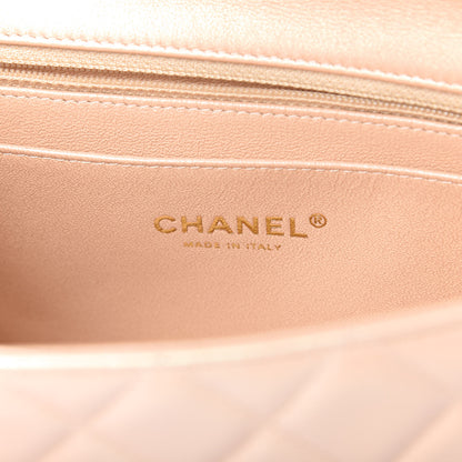 Chanel Iridescent Calfskin Quilted Mini Rectangular Flap Beige 8 of 10