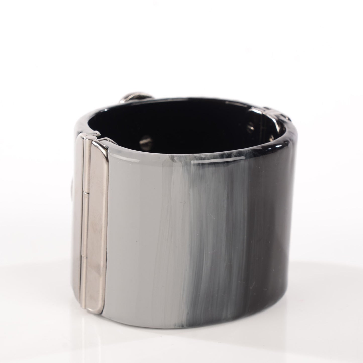 Resin Ruthenium CC Cabochon Cuff Dark Grey