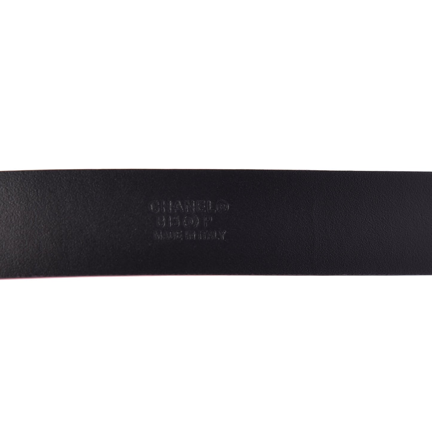 Patent CC Logo Skinny Belt 85 34 Pink