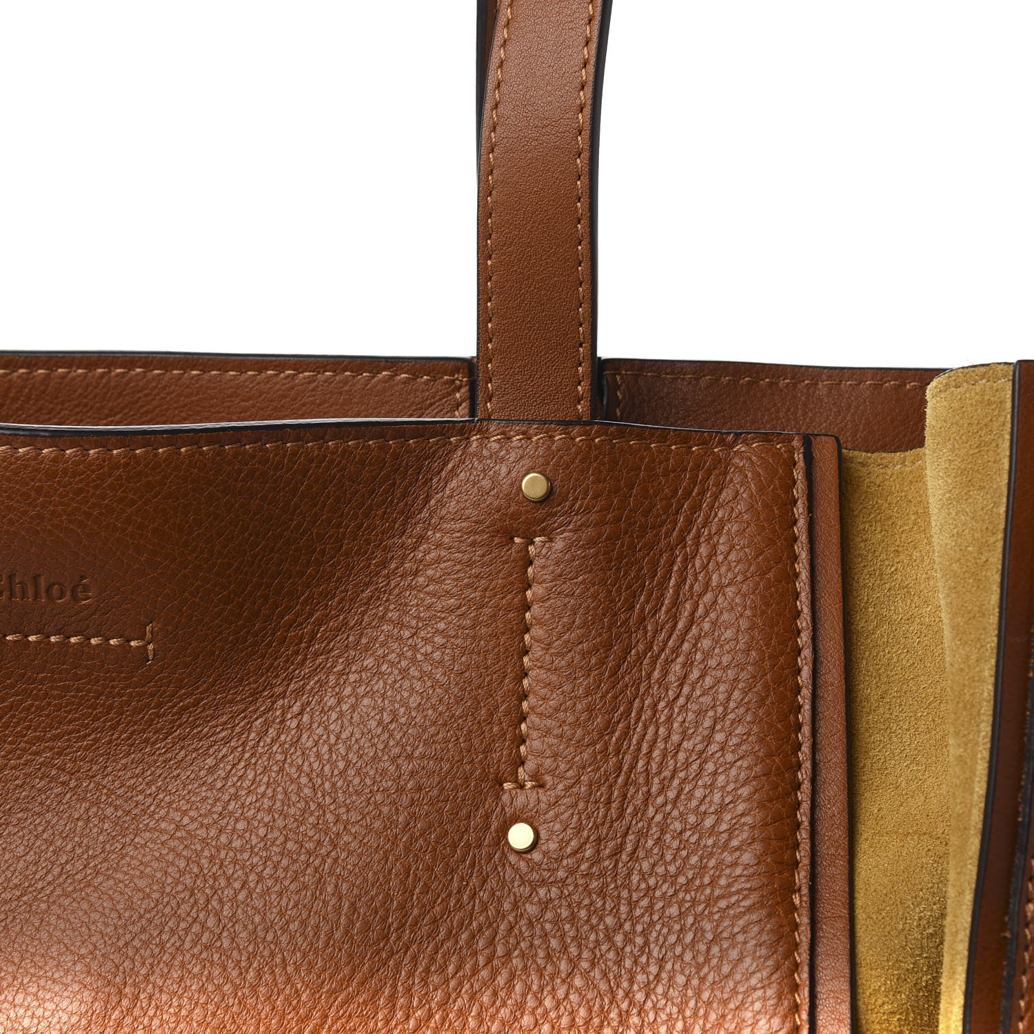 Chloe Smooth Calfskin Medium Milo Shopping Tote Caramel 9 of 9