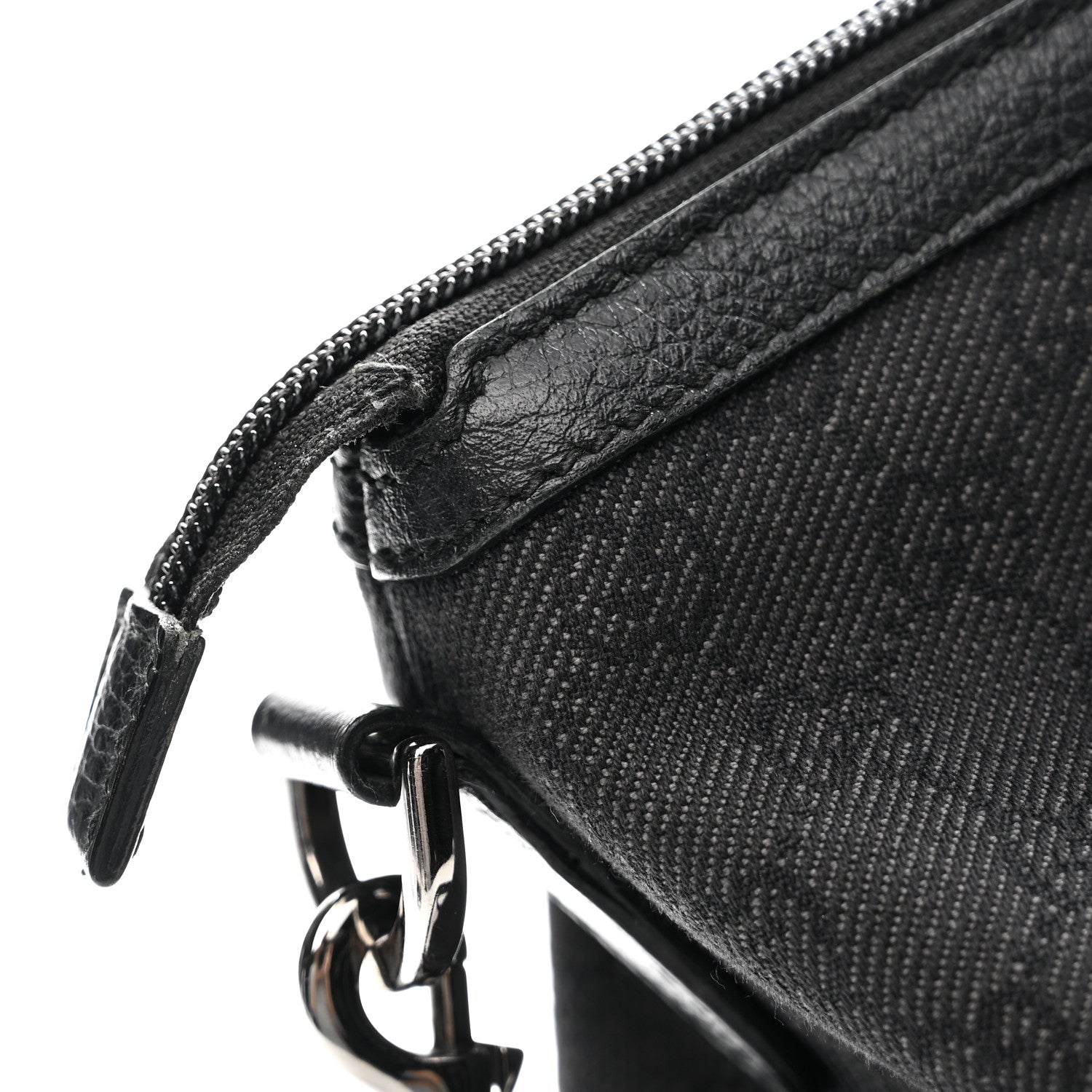 Gucci Nylon Monogram Medium GG Charm Dome Satchel Black 14 of 14