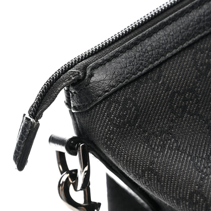 Gucci Nylon Monogram Medium GG Charm Dome Satchel Black 14 of 14