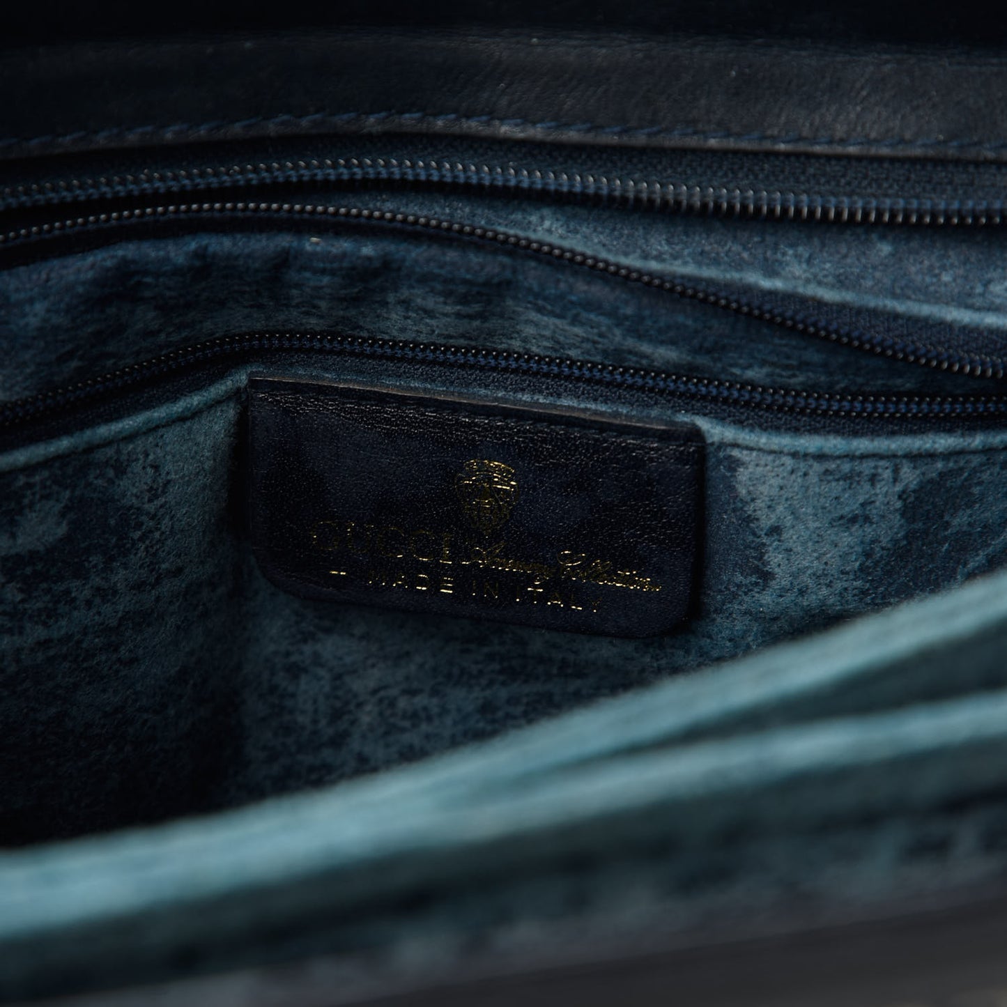GG Plus Monogram Canvas Web Shoulder Bag Blue