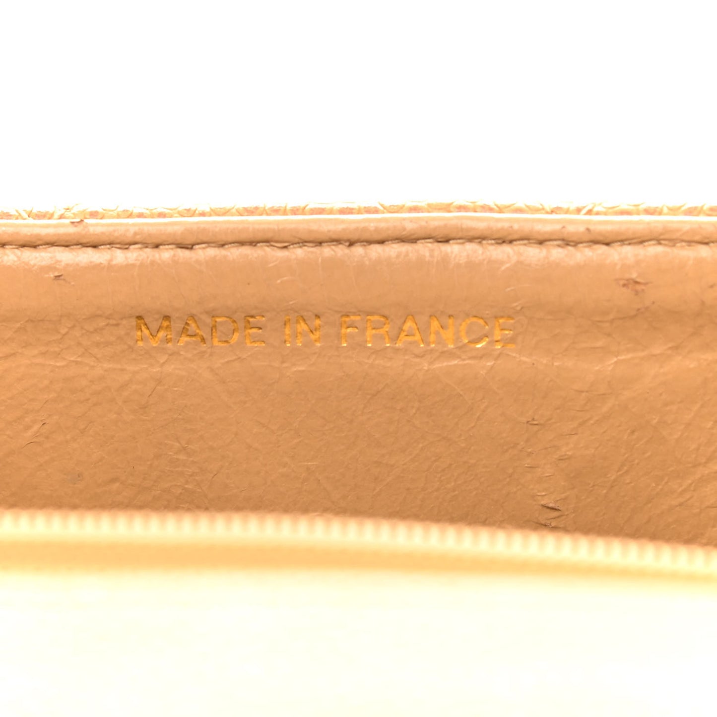 Caviar Quilted Small Single Flap Beige