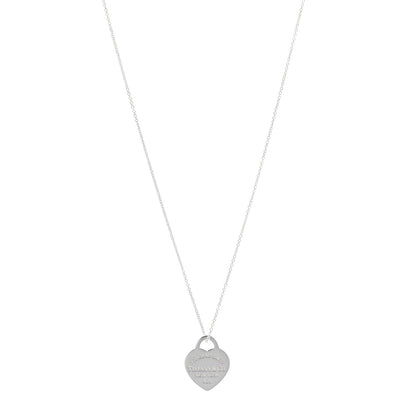 Tiffany Sterling Silver Small Return To Tiffany Heart Pendant Necklace 1 of 5