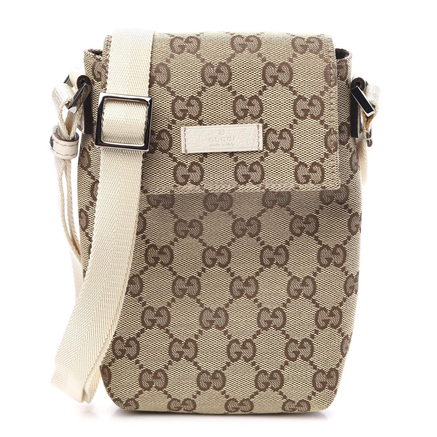 Gucci Monogram Mini Crossbody Bag Beige White 1 of 11