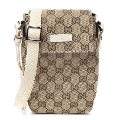 Gucci Monogram Mini Crossbody Bag Beige White 1 of 11