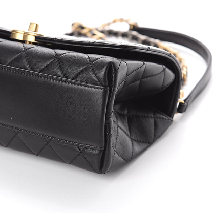 Chanel Lambskin Quilted La Parisienne Top Handle Flap Black 8 of 8