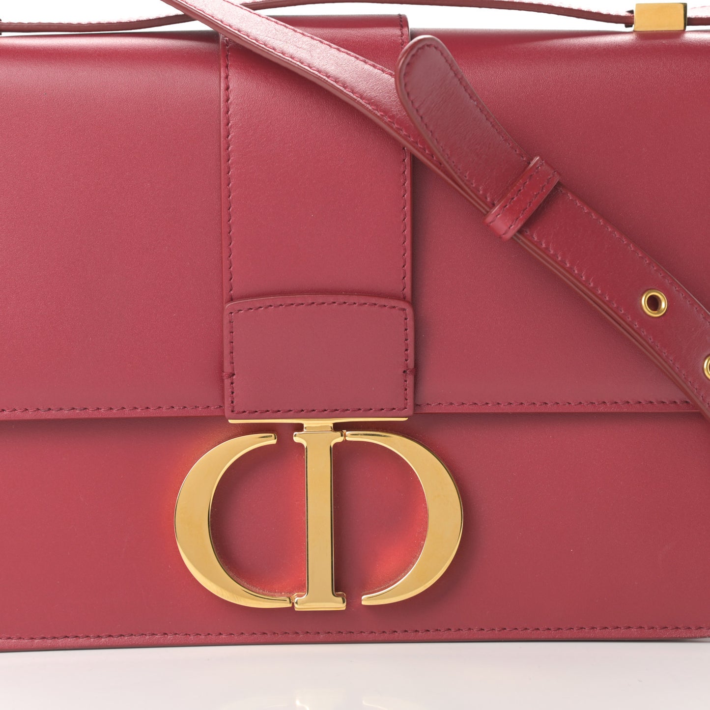 Smooth Calfskin 30 Montaigne Flap Bag Fuchsia