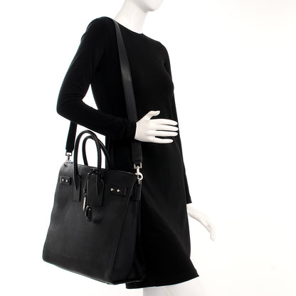 Saint Laurent Grained Calfskin Sac De Jour Souple North South Tote Black 2 of 8