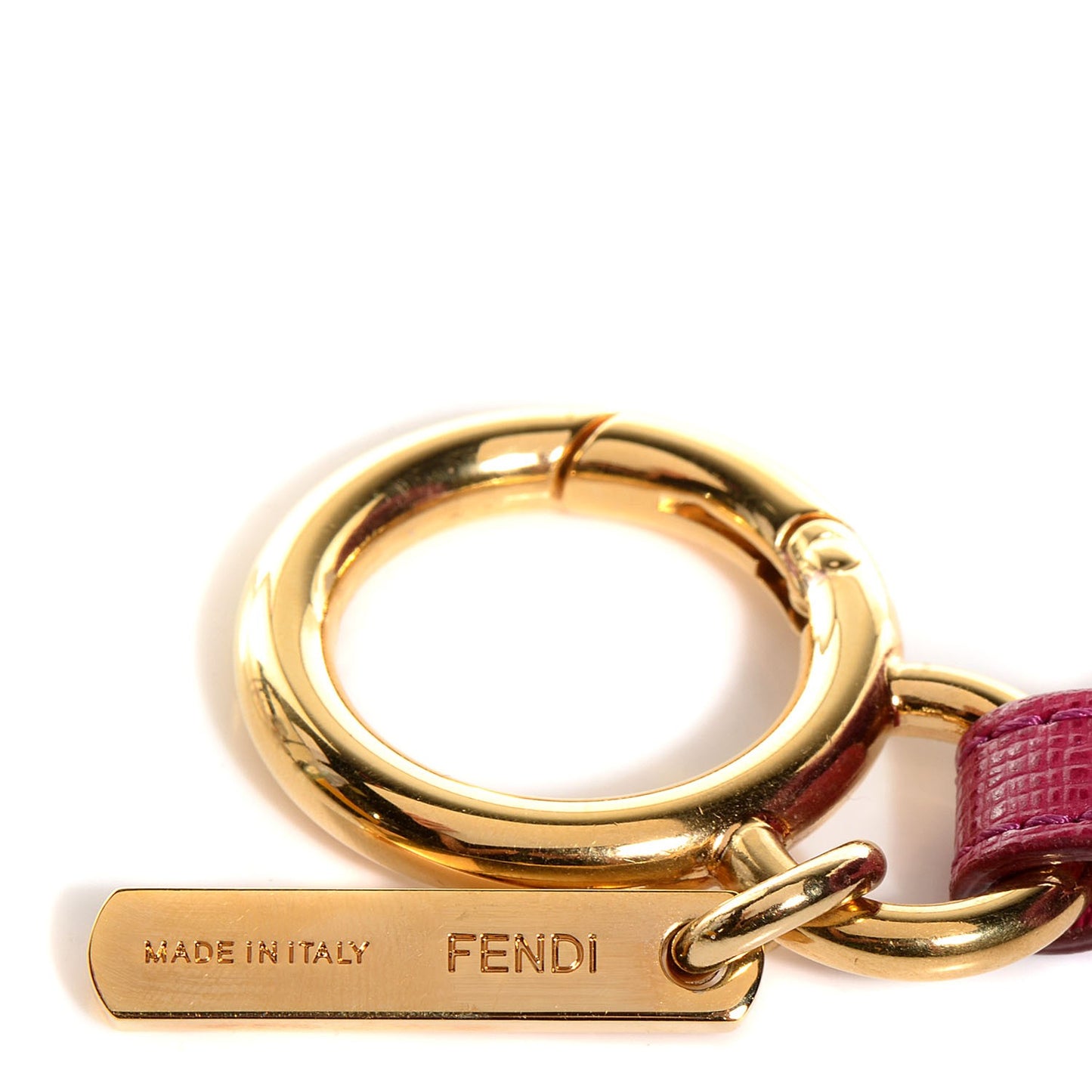 Fox Fur Pom Pom Bag Charm Fuchsia