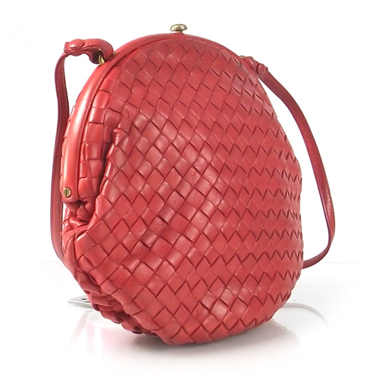 Bottega Veneta Vintage Woven Frame Bag Red 3 of 7