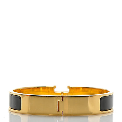 Hermes Enamel Narrow Clic Clac H Bracelet GM Black 3 of 5