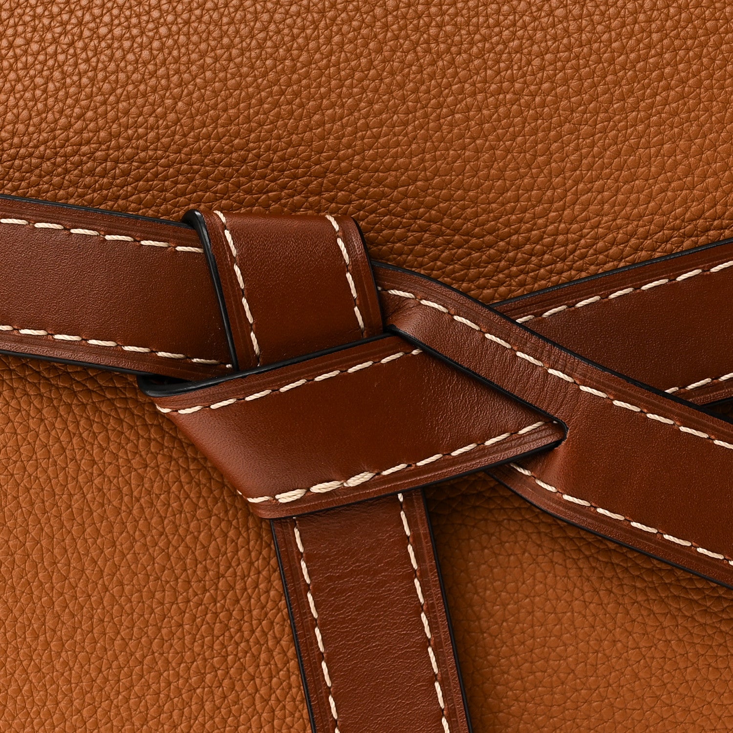 Loewe Grained Calfskin Large Gate Bag Caramel Pecan 7 of 9