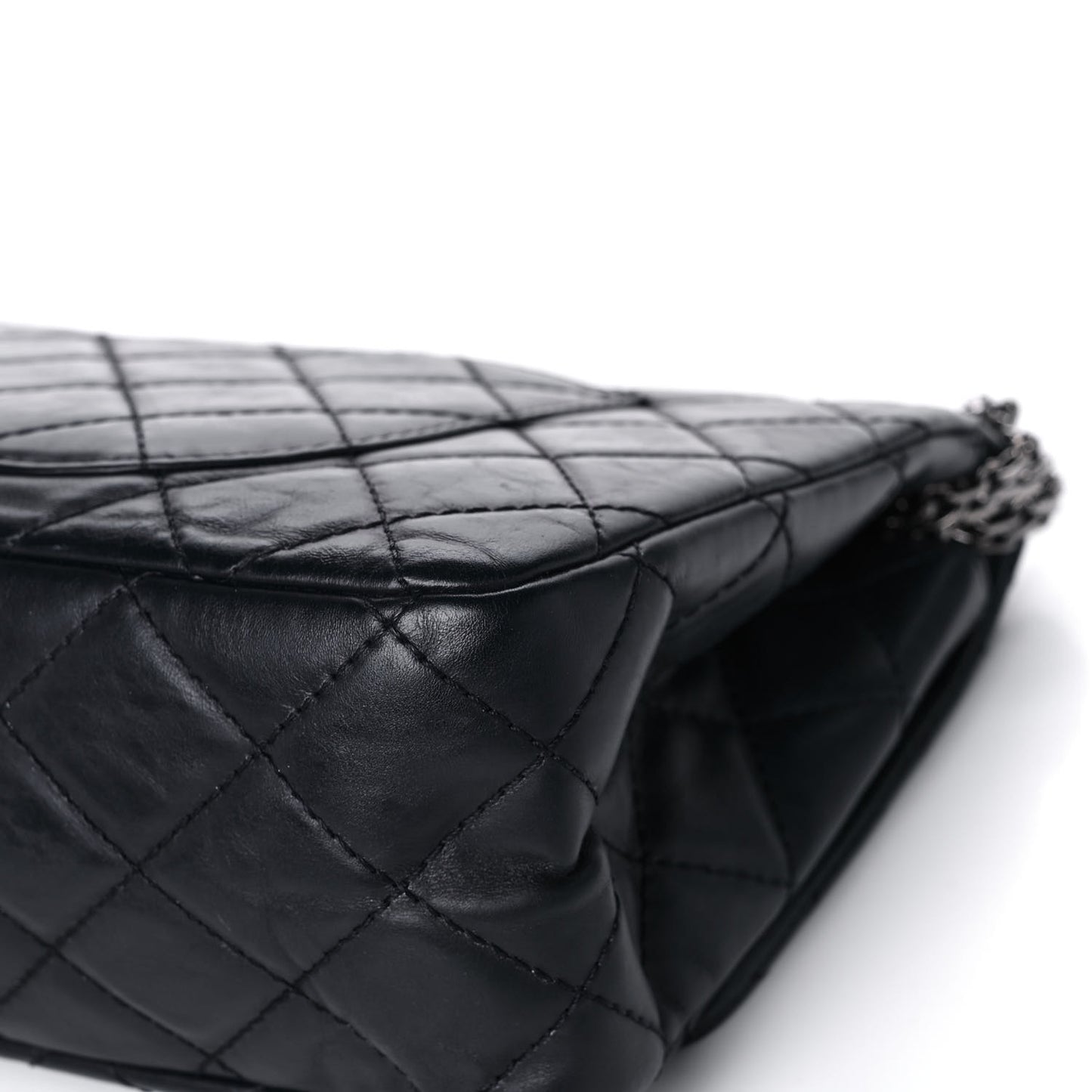 Aged Calfskin Quilted 2.55 Reissue 227 Flap Navy Blue