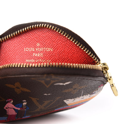 Louis Vuitton Monogram 2016 Christmas Animation Round Coin Purse Rouge 6 of 7