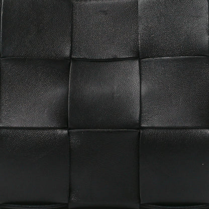 Bottega Veneta Calfskin Maxi Intrecciato Cassette Pouch On Strap Black 9 of 11
