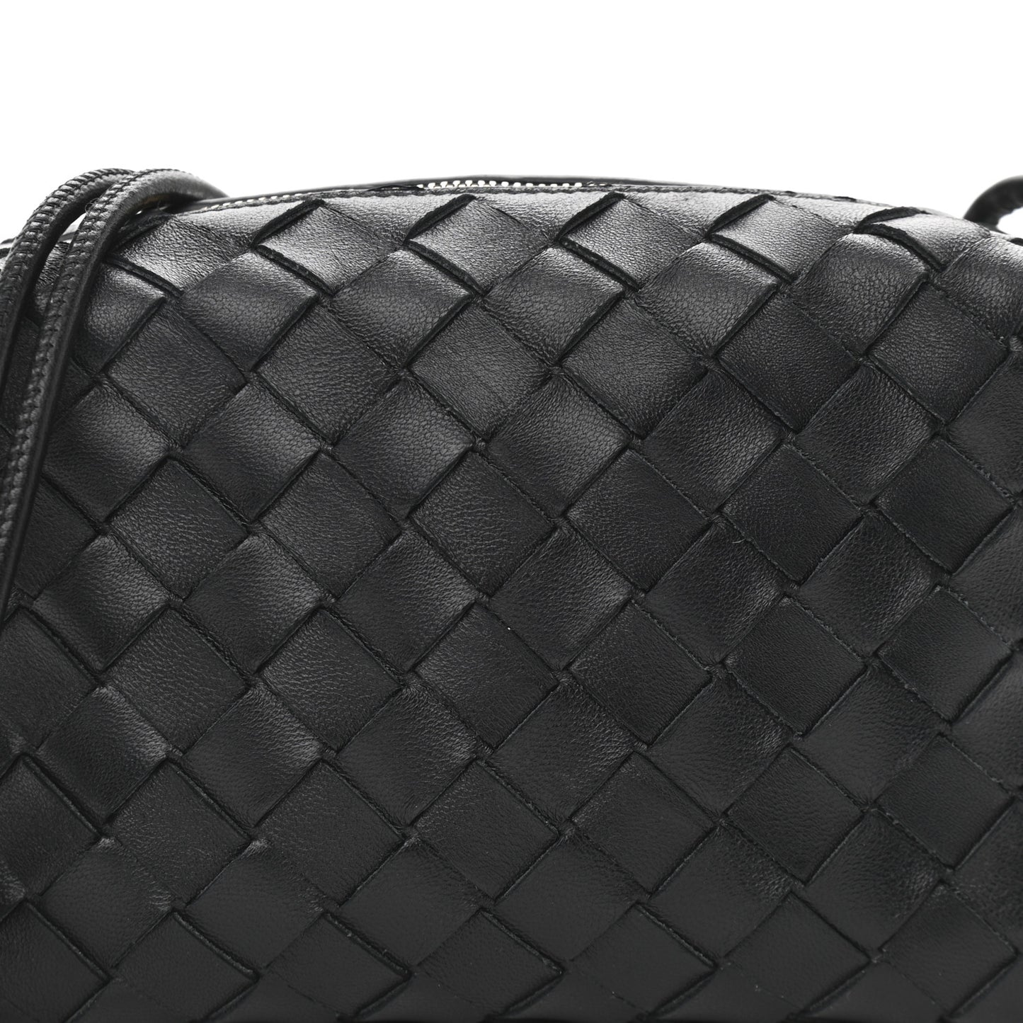 Nappa Intrecciato Mini Loop Camera Bag Black
