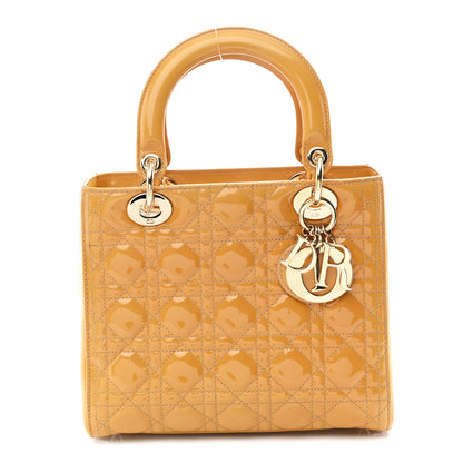 Christian Dior Patent Cannage Medium Lady Dior Dark Beige 1 of 12