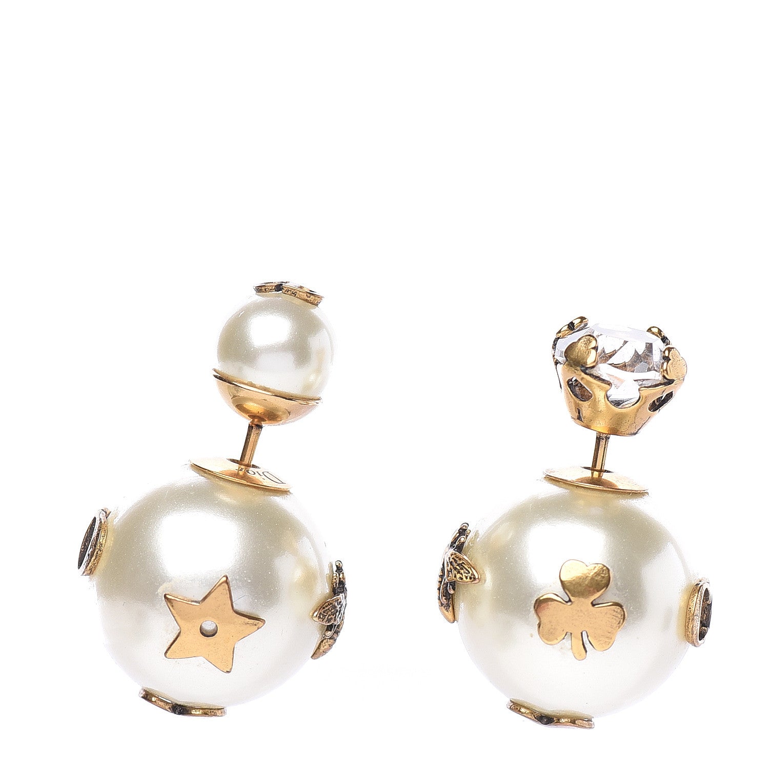 Christian Dior Mise En Dior Tribal Crystal Charm Earrings 1 of 5
