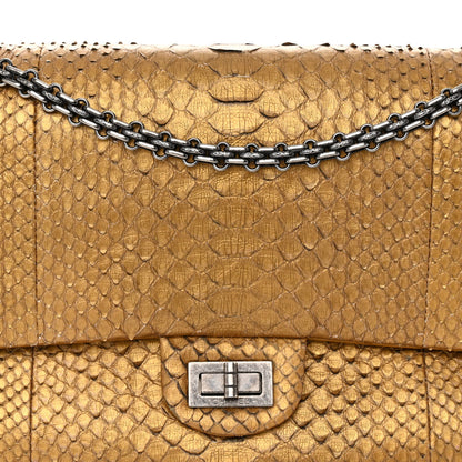 Chanel Metallic Snakeskin 2.55 Reissue 226 Flap Gold 7 of 13
