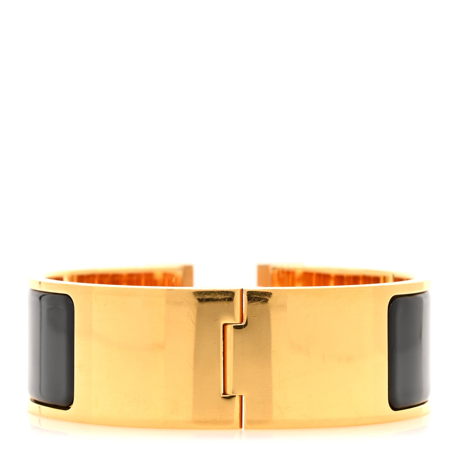 Hermes Enamel Wide Clic Clac H Bracelet GM Black 3 of 5