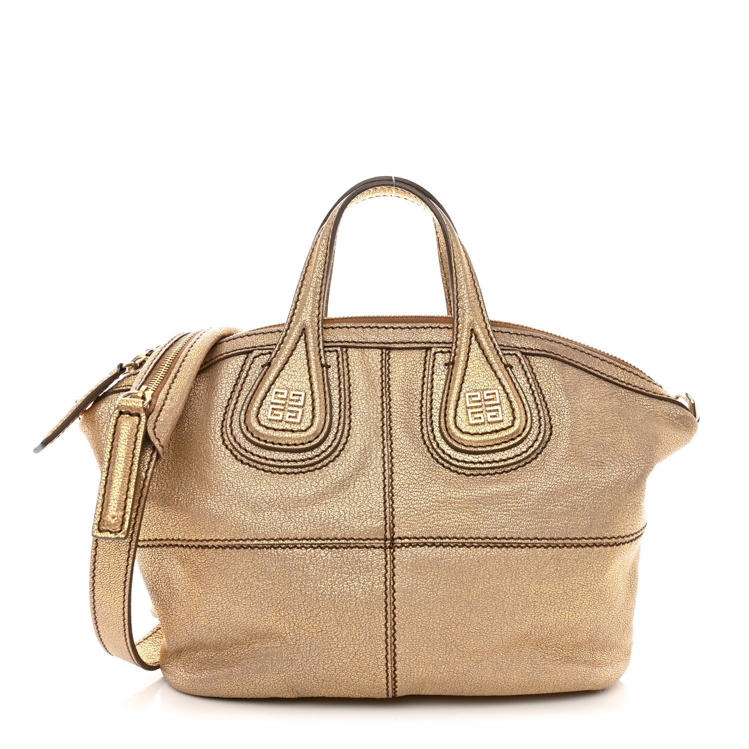 Givenchy Metallic Sugar Goatskin Micro Nightingale Gold 1 of 10