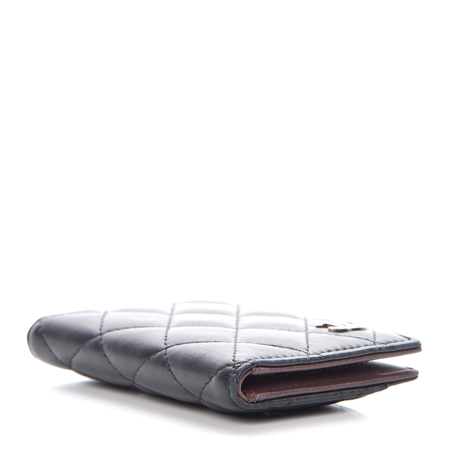 Chanel Lambskin Quilted Card Holder Wallet Black 4 of 11