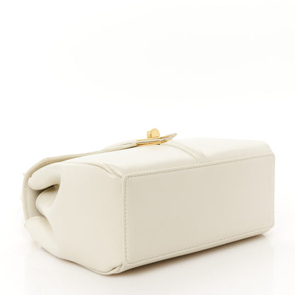 Celine Satinated Calfskin Mini 16 Top Handle Bag White Cotton 4 of 12